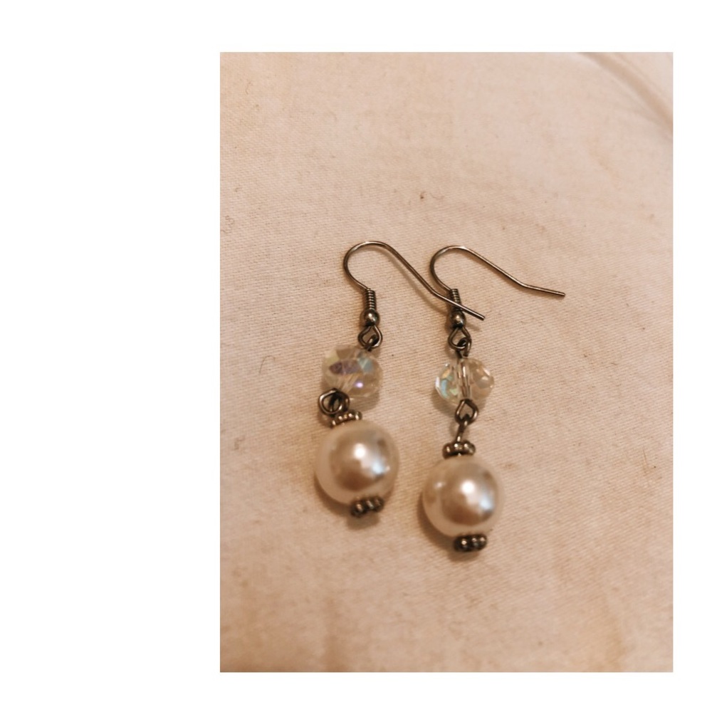 Dangly beaded earrings